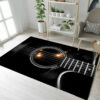 Black Guitar Strings Rug For Living Room