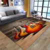 Modern Music Guitar Area Rug