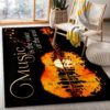 Music Is The Voice Of The Soul Guitar Area Rug