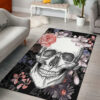 Floral Skull Rug