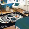 Sugar Skull Rainbow Area Rug
