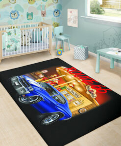 Hot Rod Route 66 Area Rug