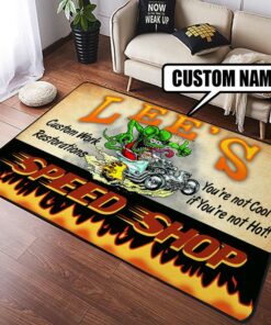Personalized Rat Fink Speed Shop Rug