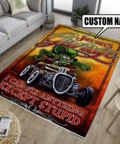 Rat Fink Garage I Can Fix Anything Except Stupid Rug