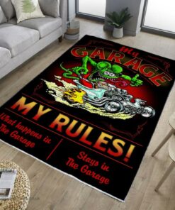 Rat Fink Garage I Can Fix Anything Except Stupid Rug