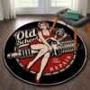 Old School Garage Round Mat