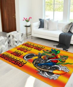 Rat Fink Watch Out For Choppers Rug