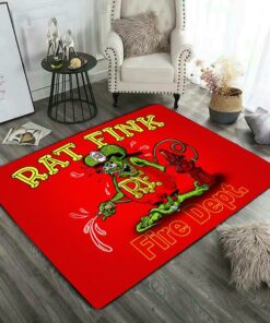 Rat Fink Fire Dept Rug