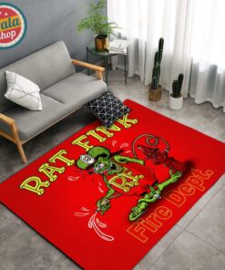 Rat Fink Fire Dept Rug