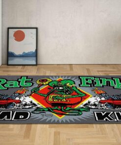 Rat Fink Road King Area Rug