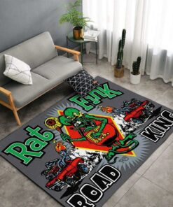Rat Fink Road King Area Rug