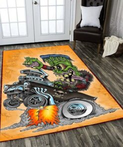 Hot Rod Muscle Car Area Rug