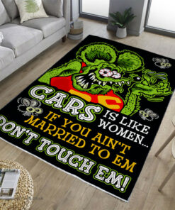 Rat Fink Cars Like Women Rug
