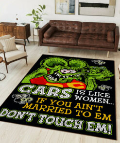 Rat Fink Cars Like Women Rug