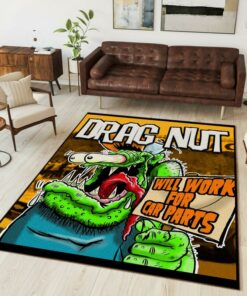 Drag Nut Rat Fink Area Rug