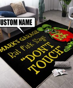 Personalized Garage Rat Fink Says Rug