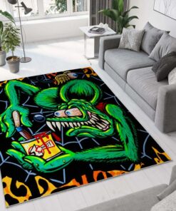 Scary Rat Fink Rug For Living Rom Bedroom