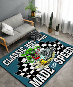 Classic Hot Rod Made For Speed Rug