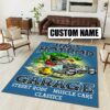Personalized Rat Fink Hot Rod Garage Rug For Bedroom