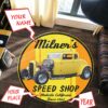 Milner's Speed Shop American Graffiti Round Rug
