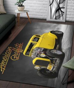 American Graffiti Milner Falfa Ford Couple Hot Rod Area Rug