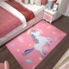 White Unicorn Area Rug
