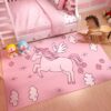 Pink Unicorn Area Rug
