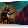 Funny Music Monkey Playing Guitar Canvas Art