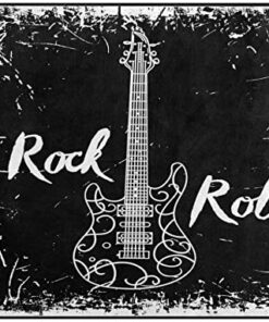 Rock And Roll Electric Guitar Music Area Rug