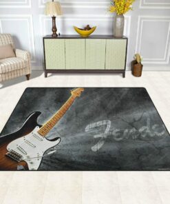 Electric Fender Guitar Area Rug