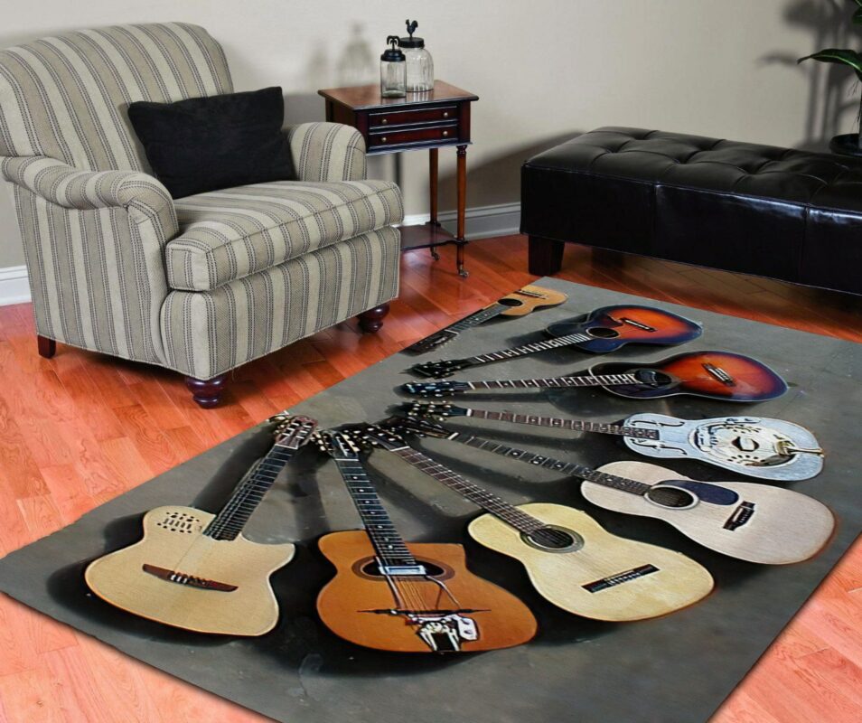 Personalized Guitar Lover Area Rug