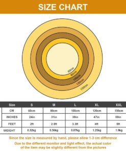 Area Round Rug Size Chart