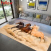 Horse Print Area Rug For Living Room