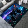 3D Gamer Player Controller Area Rug For Bedroom