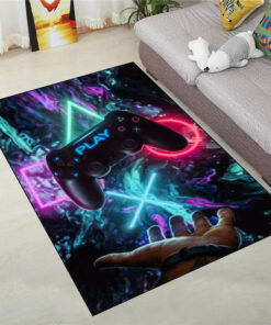 Game Handle Pattern Area Rug