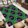 The Shining Area Rug With Purple And Green