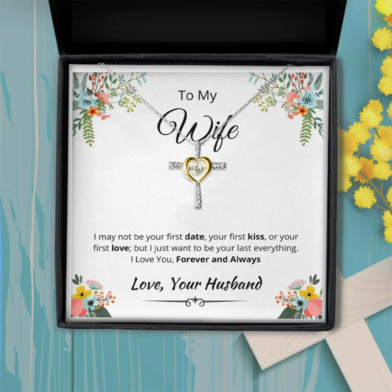 I Love You Forever For Wife Cross Dancing Necklace