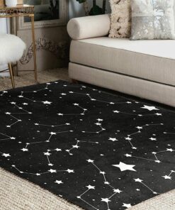 Magic Constellation Star Space Area Rug