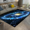 Stars Outer Space Milky Way Style Spiral Galaxy Area Rug