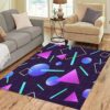 Vaporwave Retro 80s Party Home Decor Floor Rug