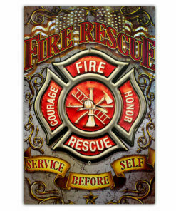 Fire Rescue Symbols Rug