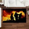 Firemen Putting Off Fire Area Rug