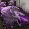 Purple Fantasy Wolf All Over Print Bedding Set