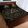 Triquetra Celtic Wheel of The Year Viking Quilt Bed Set
