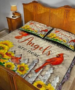 Cardinal Bird Bird APO Personalized Quilt Bed Set