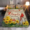 Cardinal Bird Bird APO Personalized Quilt Bed Set