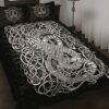 Jormungandr Viking Norse Mythology The Midgard Serpent Viking Quilt Bed Set