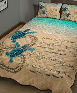 Sea Turtle Couple Personalized Bedding Set
