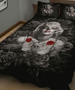 Skulls Marilyn Monroe Customized Personalized Quilt Bedding Set