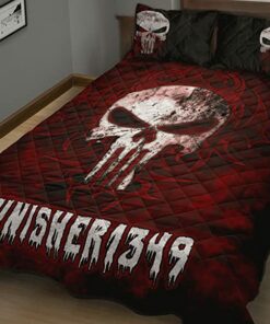 The Punisher Cool Skull 3D Personalized Quilt Bed Set